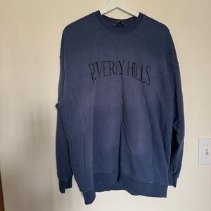 Primark Navy Crewneck Sweatshirt with 'Beverly Hills' Script